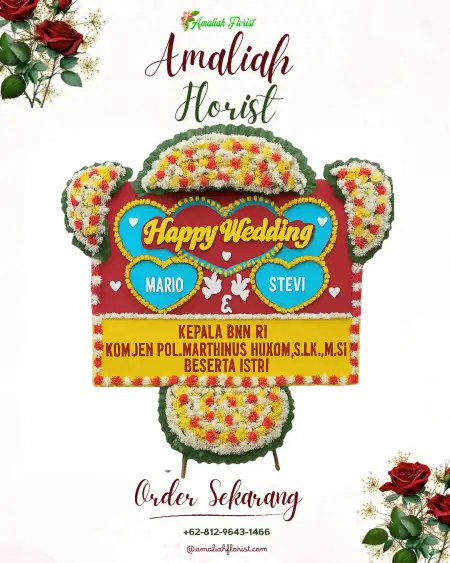 Papan Bunga Pernikahan Mata